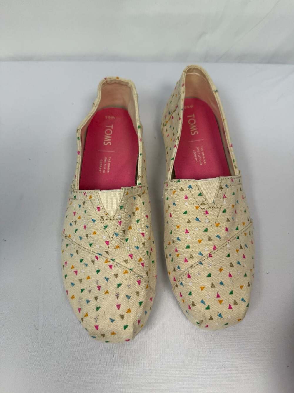 TOMS Classic Canvas Slip-On Shoes in Natural Funfetti Print